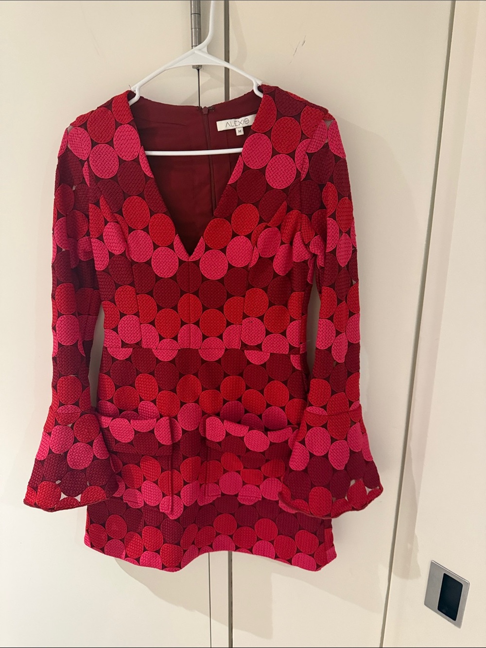 Alexis Pink and Red Polka Dot V-Neck Tunic